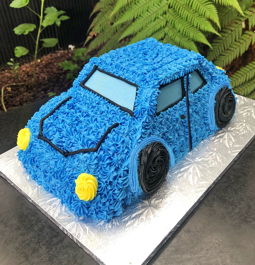 3D Car In Blue Birthday Cake - Kidd's Cakes & Bakery