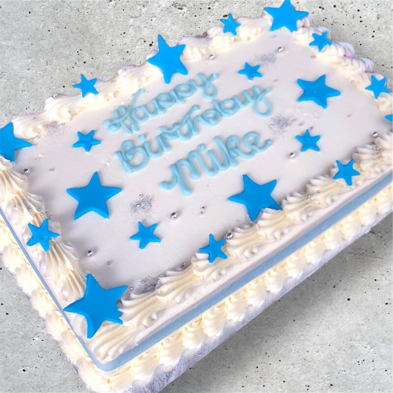 Oblong With Stars In Blue