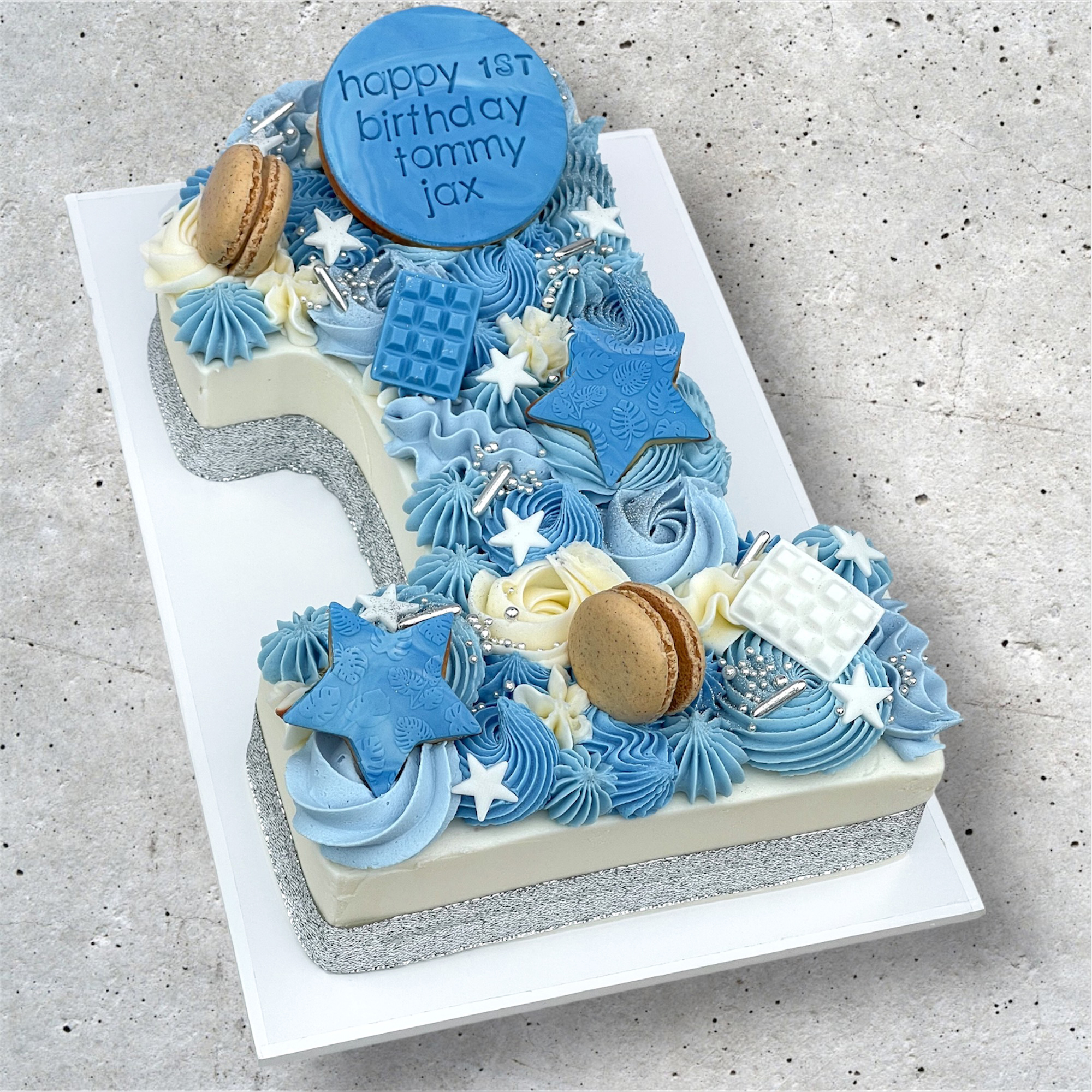 Single Vintage Number Blue