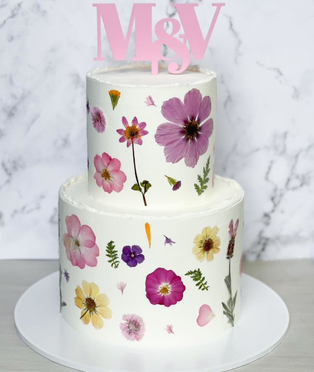 Pressed Flowers with topper