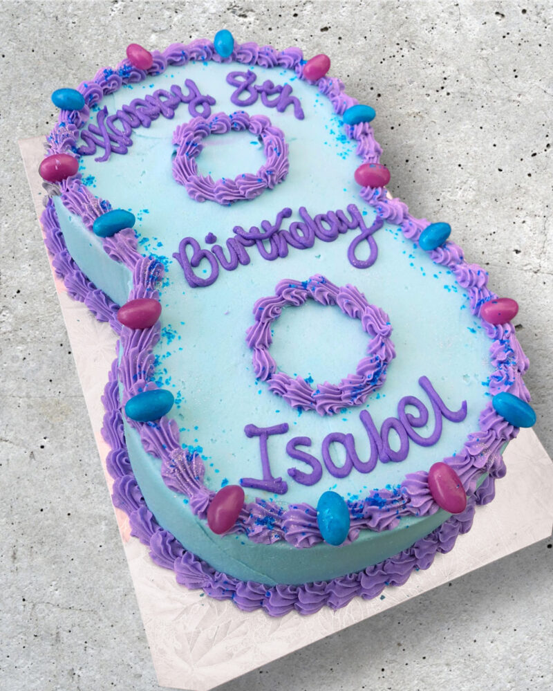 Number Cake Purple & Blue