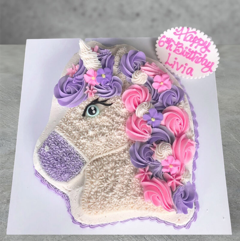 Shaped Unicorn Head Cake